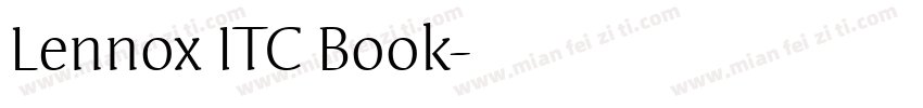 Lennox ITC Book字体转换